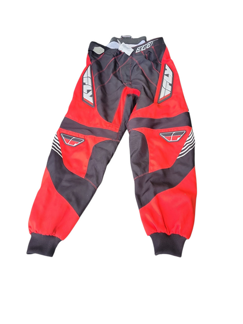 Vist Large View of Product Image Which is Used FLY RACING SZ 34 PANTS Adult Bottom Red Senior