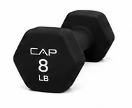 Vist Large View of Product Image Which is New Cap Barbell Neoprene Dumbbell 8 LB Black