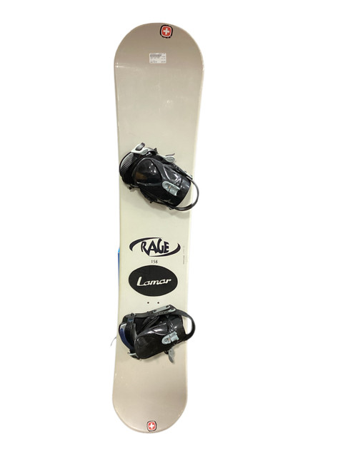 Vist Large View of Product Image Which is Used Lamar RAGE Mens Board/Bindings White 158 cm