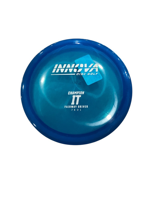 Vist Large View of Product Image Which is Used Innova CHAMPION IT Disc Golf Driver Royal Blue
