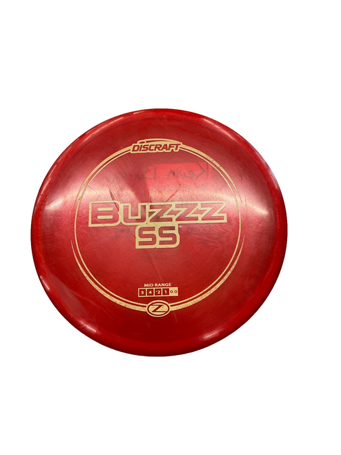 Vist Large View of Product Image Which is Used Discraft BUZZZ SS Z LINE Disc Golf Mid Range Red