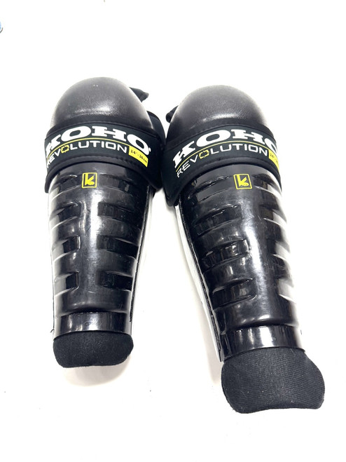 Vist Large View of Product Image Which is Used Koho REVOLUTION Senior Shin Guards Black 14"