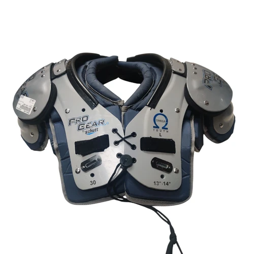 Vist Large View of Product Image Which is Used Schutt PRO GEAR Football Shoulder Pads Grey Large