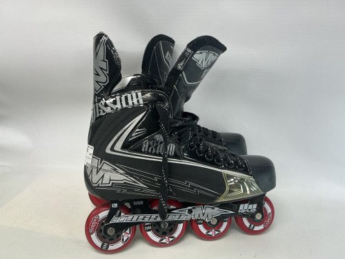 Vist Large View of Product Image Which is Used Mission AXIOM A3 Senior Roller Quad Skates Black Senior 12.5