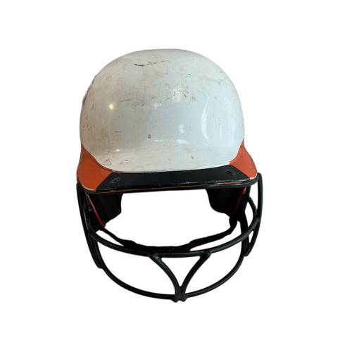 Vist Large View of Product Image Which is Used Worth 6 3/4 - 7 7/8 Batting Helmet w/Mask Orange LG
