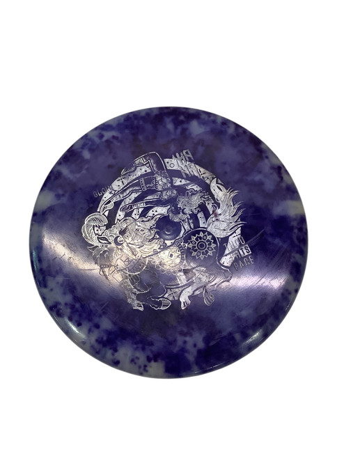 Vist Large View of Product Image Which is Used Thought Space Athletics GLOW MANA Disc Golf Mid Range Navy Blue