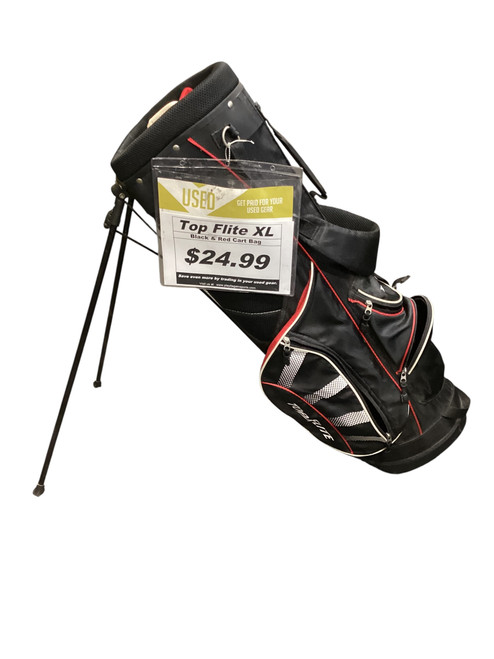 Vist Large View of Product Image Which is Used Top Flite BLACK AND REDSTAND BAG Mens Stand Bag Black