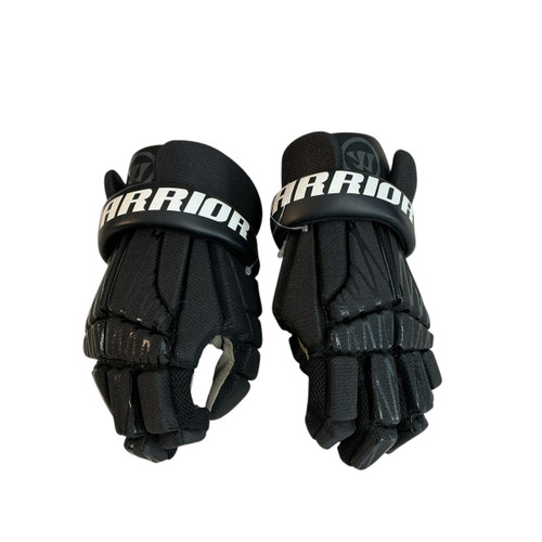 Vist Large View of Product Image Which is Used Warrior BURN NEXT Lacrosse Gloves Junior Black 8"