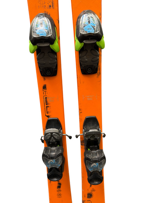 Vist Large View of Product Image Which is Used K2 JUVY 129 Boys DH Ski/Binding Orange 129 cm