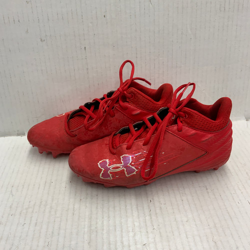 Vist Large View of Product Image Which is Used Under Armour Youth FB Cleats Red Youth 06.0