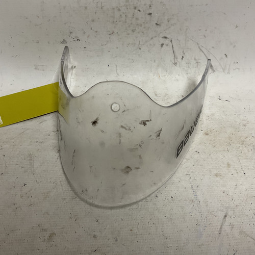 Vist Large View of Product Image Which is Used Bauer GTP JR Goalie THROAT GUARD Silver Junior