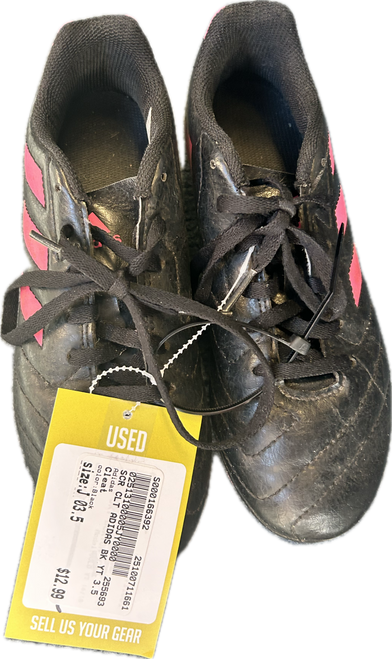 Vist Large View of Product Image Which is Used Adidas Soccer Cleats Black Junior 03.5
