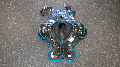 Vist Large View of Product Image Which is Used Champro GUANTLET FB Shoulder Pads Black MD
