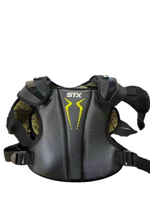 Vist Large View of Product Image Which is Used STX 200+ CHEST PROTECTOR Lacrosse Shoulder Pads Black MD