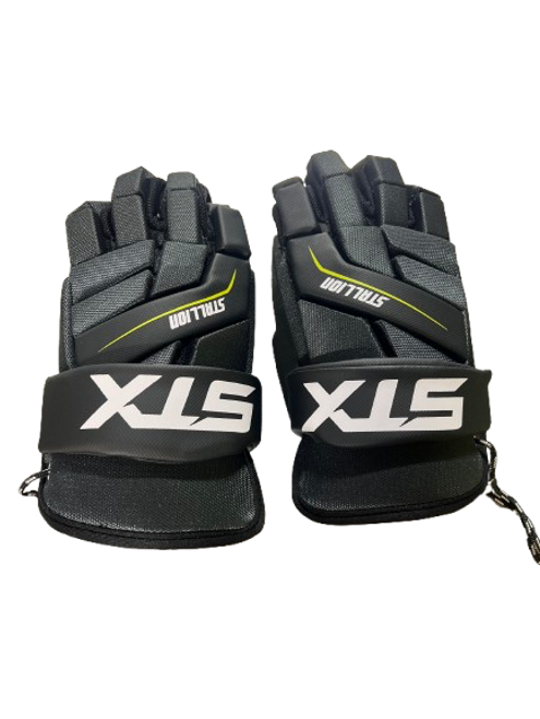 Vist Large View of Product Image Which is Used STX 200 GLOVES Lacrosse Gloves Mens Black LG