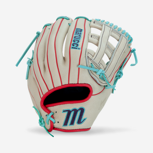 Vist Large View of Product Image Which is New Marucci ACADIA SERIES V3 BB/SB Glove RH Throw None 11 1/2"