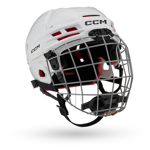 Vist Large View of Product Image Which is New CCM TACKS 70 Helmet Cage Combo White SM
