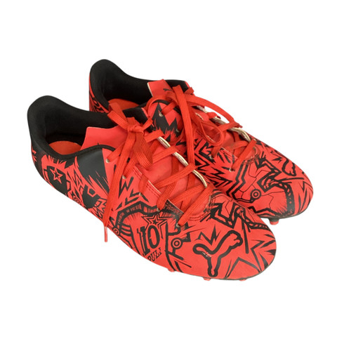 Vist Large View of Product Image Which is Used Puma Soccer Cleats Red Youth 06.0