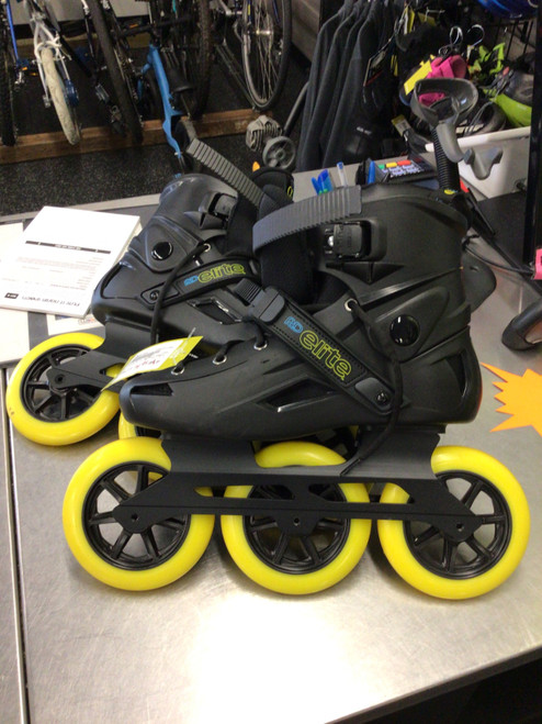 Vist Large View of Product Image Which is Used RollerDerby ALPHA 3 WHELL IMLINE Senior Roller Quad Skates Black Senior 9