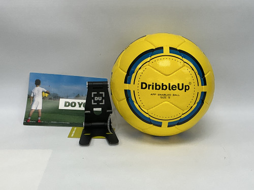 Vist Large View of Product Image Which is Used DRIBBLEUP APP ENABLED BALL W/STAND All Size Soccer Ball Yellow 5