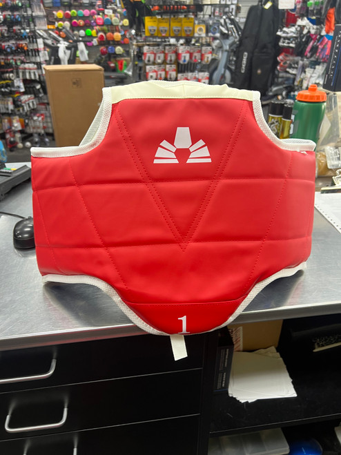 Vist Large View of Product Image Which is Used Martial Arts Chest Guard Navy Blue And Red SM