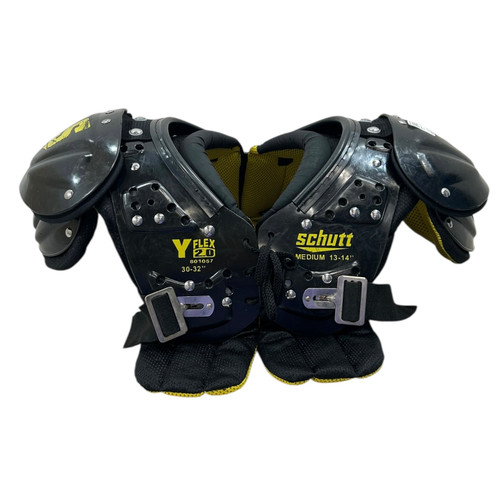 Vist Large View of Product Image Which is Used Schutt 13-14 MEDIUM Y FLEX 2.0 FB Shoulder Pads Black MD
