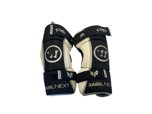 Vist Large View of Product Image Which is Used Warrior RABIL NEXT Lacrosse Arm Pads/Guards Black LG