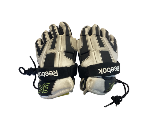 Vist Large View of Product Image Which is Used Reebok 3K Lacrosse Gloves Junior Black 10"