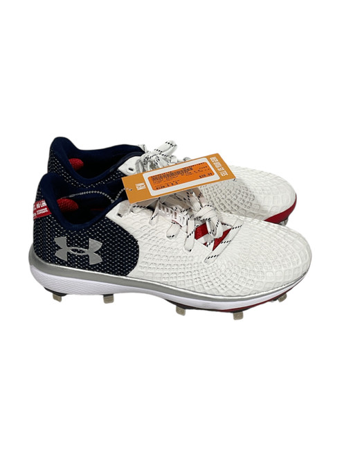 Vist Large View of Product Image Which is Used Under Armour GLYDE 2.0 BB/SB Cleats Navy Blue Senior 8.5