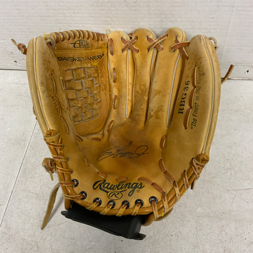 Vist Large View of Product Image Which is Used Rawlings RBG 36 BB/SB Glove RH Throw Tan 12 1/2"