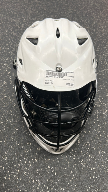 Vist Large View of Product Image Which is Used Warrior EVO NEXT Lacrosse Helmet White One Size