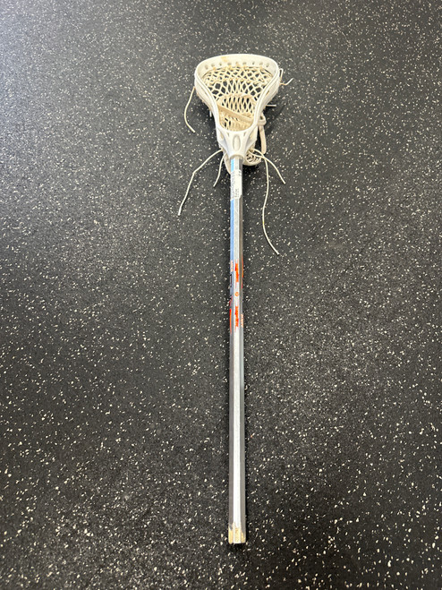 Vist Large View of Product Image Which is Used Warrior EVO PRO MINI Jr Atk/Mid Complete Stick White