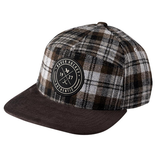 Vist Large View of Product Image Which is Bauer Plaid Snapback Hat Grey #1065876