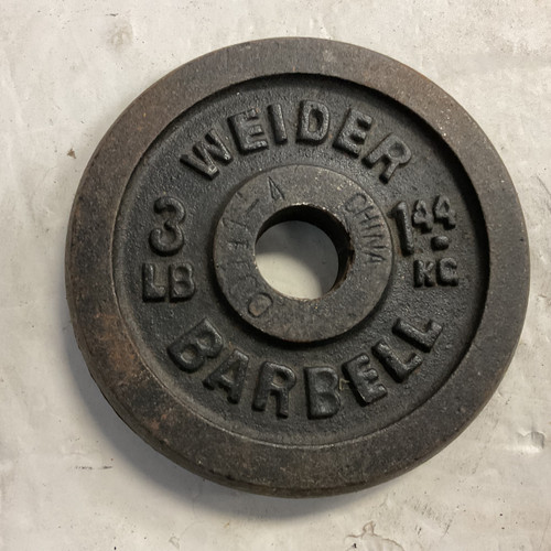 Vist Large View of Product Image Which is Used Weider Standard Plate Black 3 lb