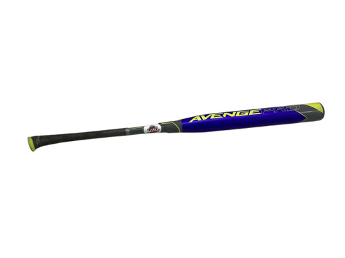 Vist Large View of Product Image Which is Used AXE AVENGE PRO BB/SB Slowpitch Bat Royal Blue And Yellow 34"