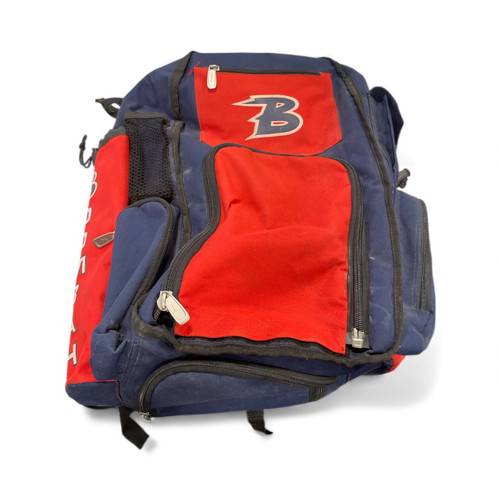 Vist Large View of Product Image Which is Used Bombah PLAYER BACKPACK BB/SB Player Backpack Navy Blue And Red