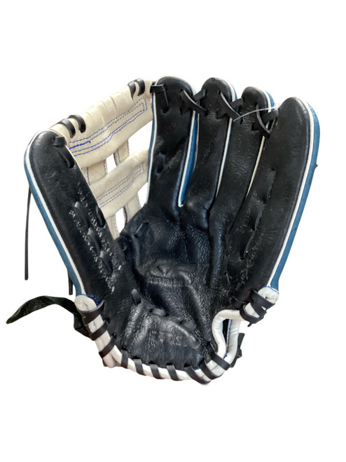 Vist Large View of Product Image Which is Used Easton KP11 11 BB/SB Glove RH Throw Navy Blue 11"