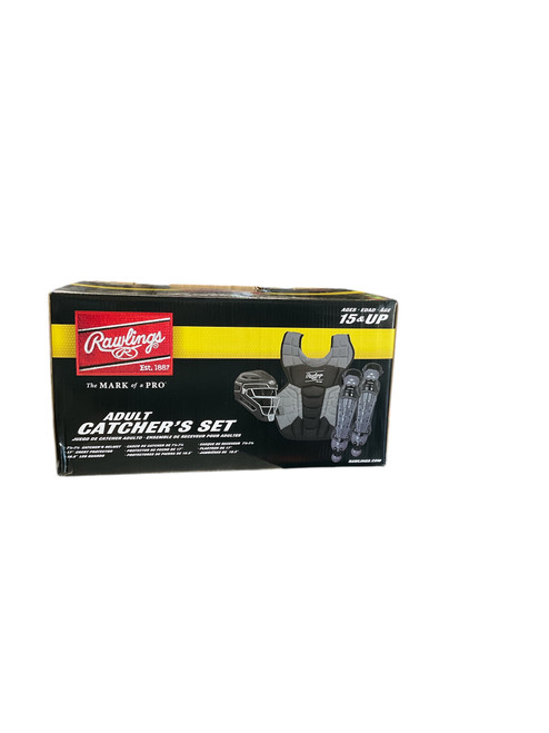 Vist Large View of Product Image Which is Used Rawlings ADULT CATCHERS SET Catchers Equipment Other Black