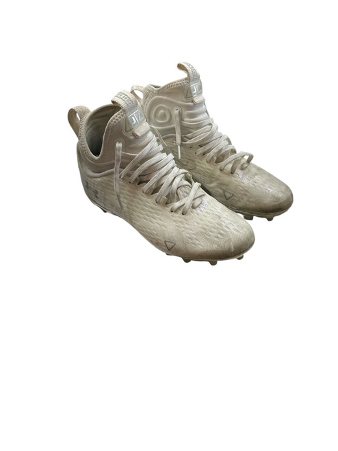 Vist Large View of Product Image Which is Used Under Armour SPOTLIGHT CLEATS 8 Adult FB Cleats White Senior 8