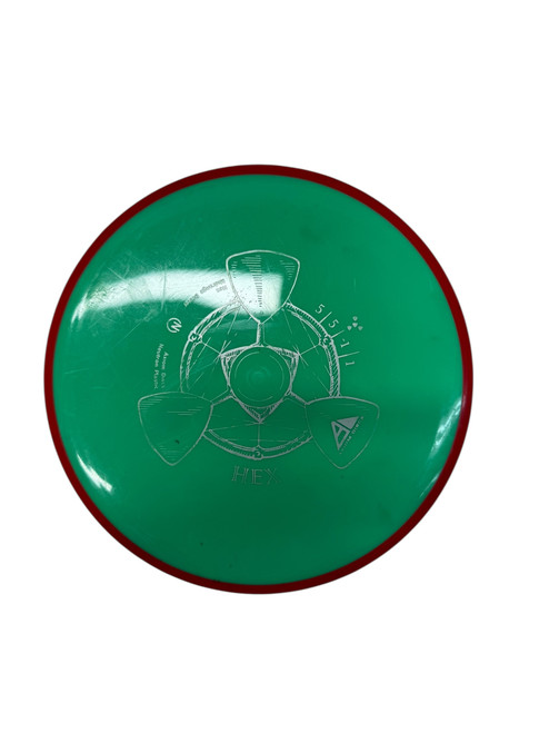 Used Axiom NEUTRON HEX Disc Golf Mid Range 168g - Green and Red 11835-S000199429 Vist Large View of Product Image Which is Used Axiom NEUTRON HEX Disc Golf Mid Range 168g - Green and Red