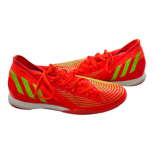 Vist Large View of Product Image Which is Used Adidas Soccer Indoor Shoes Orange Senior 11.5