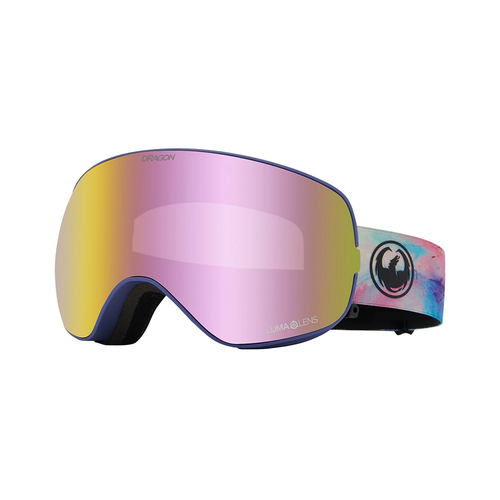 Vist Large View of Product Image Which is New Dragon X2s 2026 Snow Goggles- Sunset/Lumalens Pink Ionized and Violet Lenses
