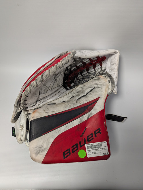 Vist Large View of Product Image Which is Used Bauer HYPERLITE 2 CATCH Senior Goalie Catcher White/Black/Red