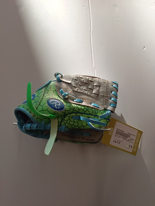 Vist Large View of Product Image Which is Used Rawlings BASEBALL GLOVE BB/SB Glove RH Throw Royal Blue 9"