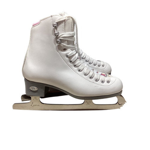 Used Riedell PEARL Girls Figure Skate White Junior 04 11812-S000161969 Vist Large View of Product Image Which is Used Riedell PEARL Girls Figure Skate White Junior 04
