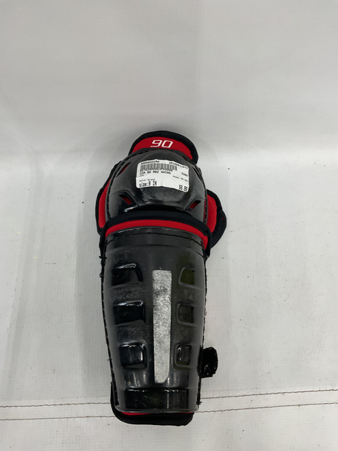 Vist Large View of Product Image Which is Used CCM 90 RBZ Youth Shin Guards Black 9"