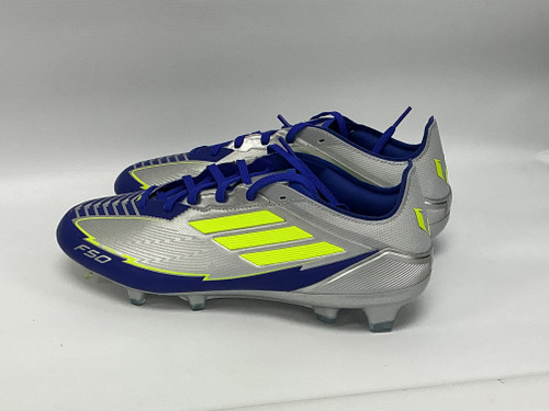 Vist Large View of Product Image Which is Used Adidas Soccer Cleats Royal Blue And Yellow Senior 8.5