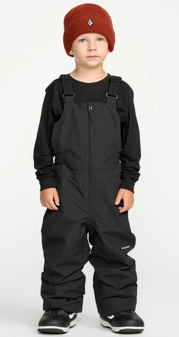 Vist Large View of Product Image Which is New VOLCOM YOUTH LITTLE FLURRY BIB OVERALL BLACK 4T