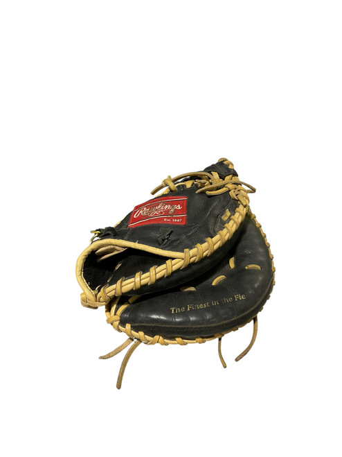 Vist Large View of Product Image Which is Used Rawlings HIGHLIGHT CATCHERS MITT BB/SB Catchers RH Throw Black 31 1/2"