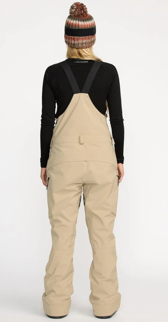 Vist Large View of Product Image Which is New VOLCOM WOMEN'S ASH GORE-TEX BIBS OATMEAL XS